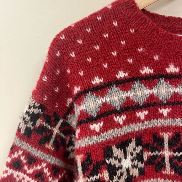 - Woolrich vintage wool fair isle sweater.  Size L/XL - Picture 3 of 7